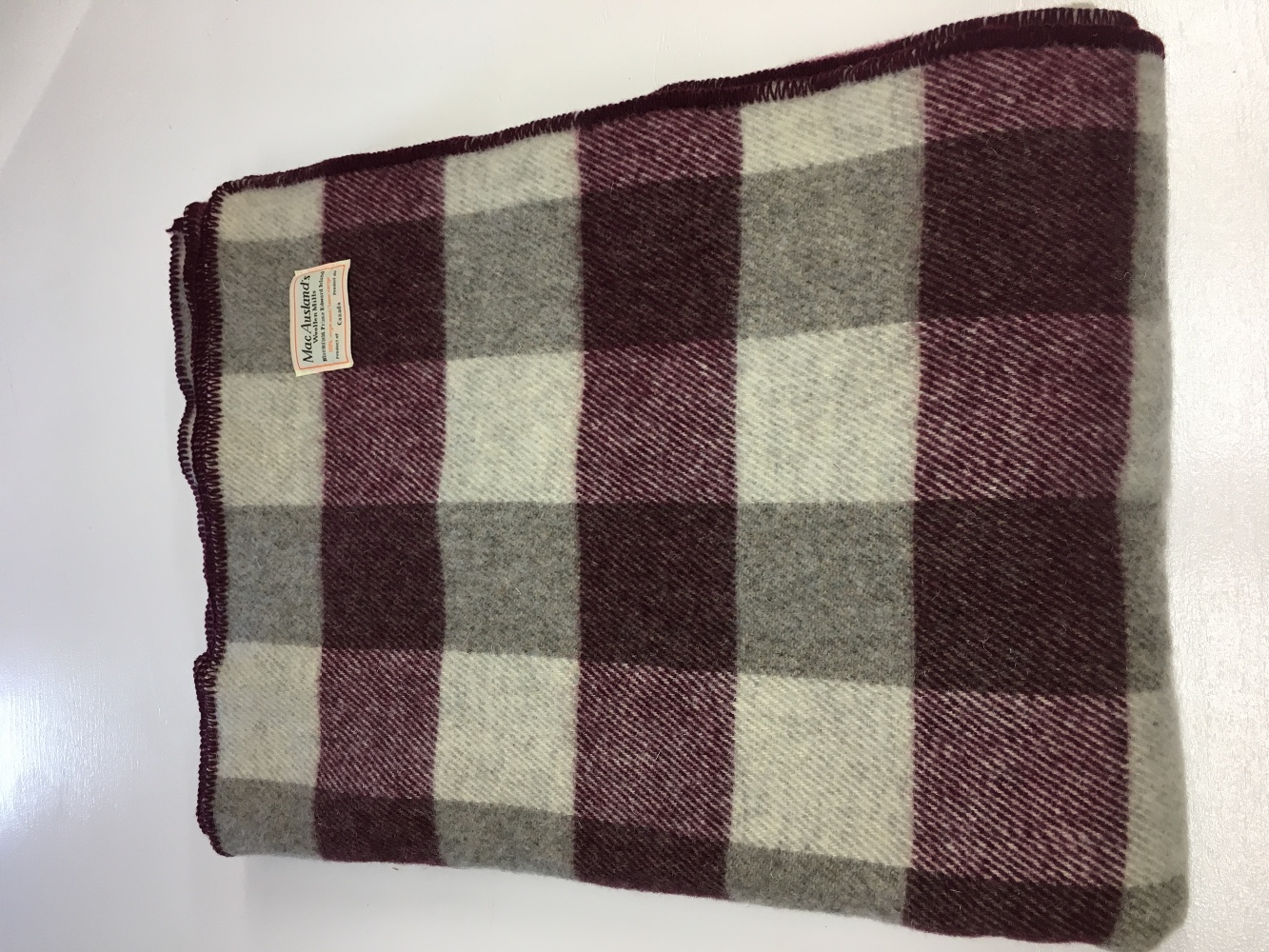 Blankets (checkerboard pattern) - MacAuslands Woolen Mills, Bloomfield, PEI