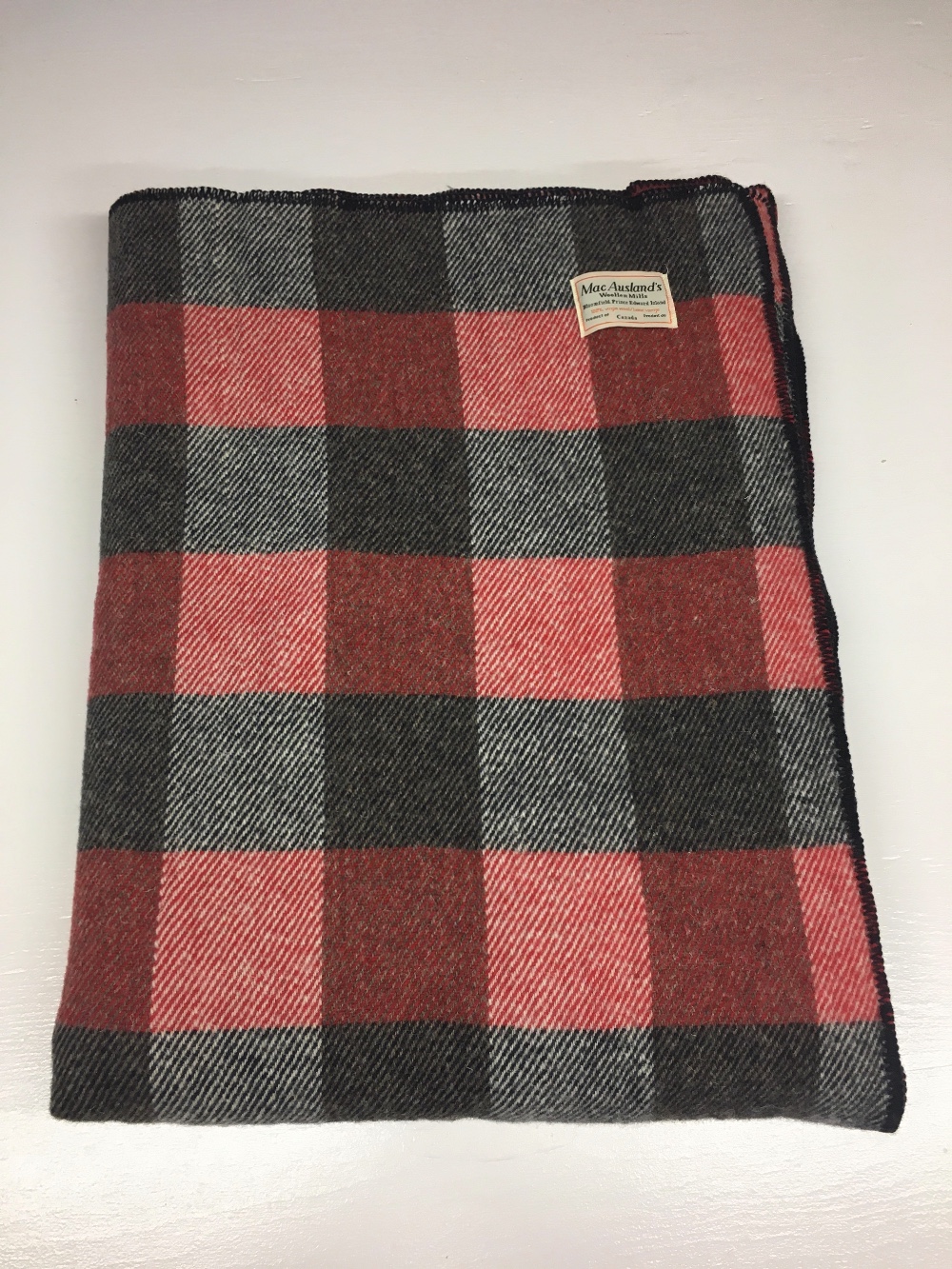 Blankets (checkerboard pattern) - MacAuslands Woolen Mills, Bloomfield, PEI